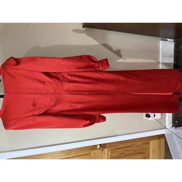 leena Mac Duggal Size 2 Elegant Long Sleeve Red Evening Dress 26703 - Picture 6 of 6